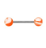 Nippel Barbell  mit marmorierten UV-Kugeln