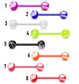 Barbell aus Acryl mit mamorierte Kugeln