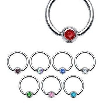 Tragus Piercing Ring - 8 Farben wählbar