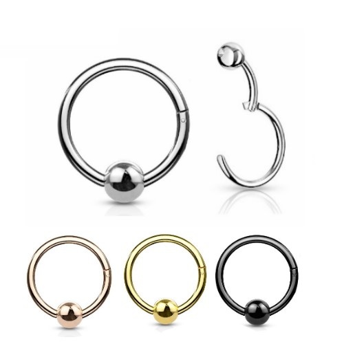 1,2 mm Piercing Ring mit Klappverschluss