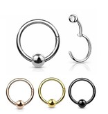 1,2 mm Piercing Ring mit Klappverschluss