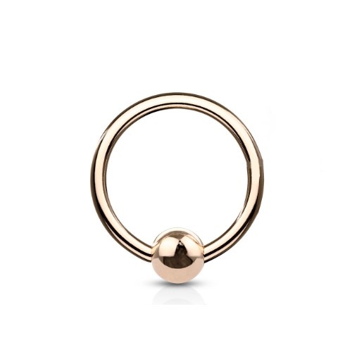 1,2 mm Piercing-Ring rosefärbig