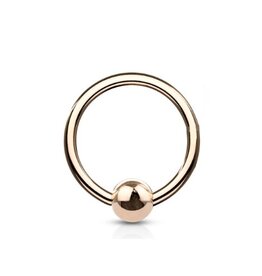 1,2 x 8 | 10 mm Piercing Ring rosefärbig