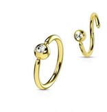 Goldfärbiger 1,0 mm Piercing Ring - Aufbiegbar