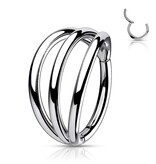 3-fach Piercing Ring aus Titanium