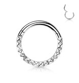 Piercing Klappring mit geschliffenen Muster