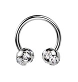 1,6mm Brustpiercing Ring kristall