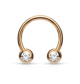 1,6 x 12 mm Brustpiercingring Rose