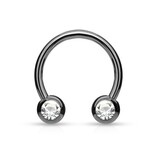 Schwarzer Nippelpiercing Ring 1,6 x 12 mm