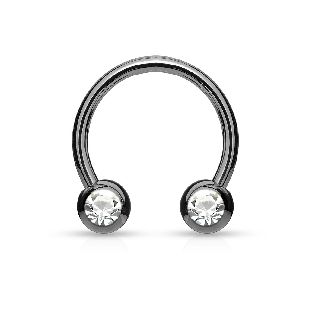 Schwarzer Nippelpiercing Ring 1,6 x 12 mm