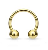 1,6 mm Hufeisenring Gold mit Kugeln
