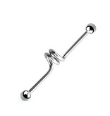 Industrial Piercing – 38 mm | Chirurgenstahl mit 5-mm-Kugeln  - Copy