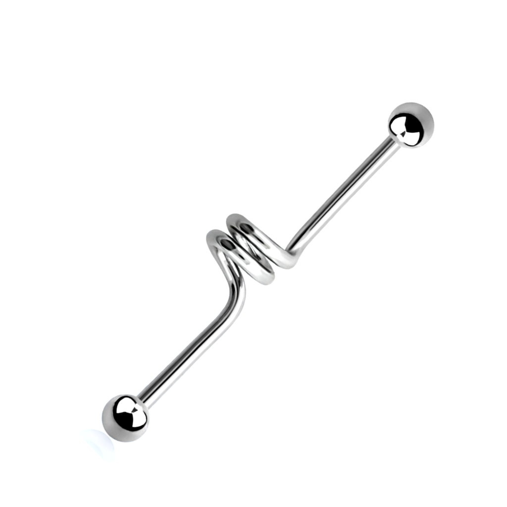 Industrial Piercing – 38 mm | Chirurgenstahl mit 5-mm-Kugeln  - Copy