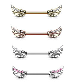 1,6 x 14 mm Nippelpiercing Flügel