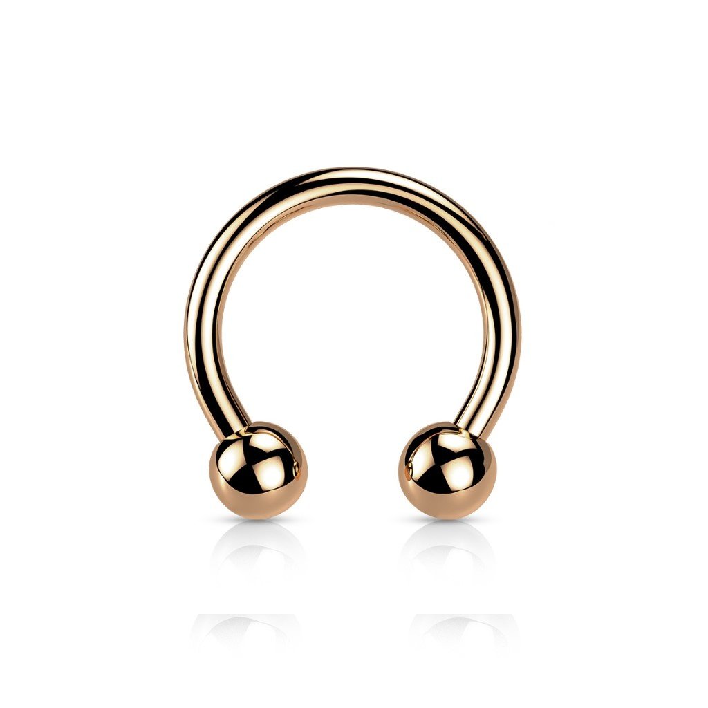1,2 mm Septum Hufeisen rosegold - 2 Größen