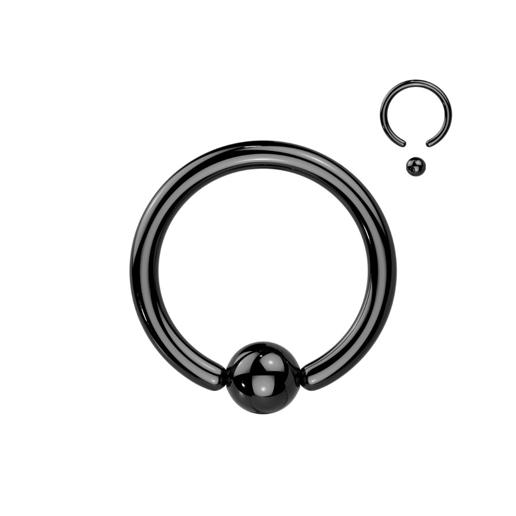 Schwarzer BCR Ring 1,6mm