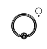 1,2 mm Ball Closure Ring - schwarz