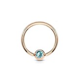 BCR-Piercing Ring 1,2 x 8 mm mit Stein