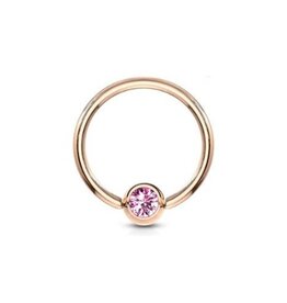 1,2 x 8 mm Piercingring - Pink