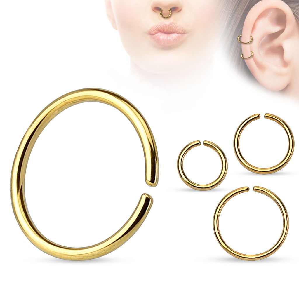 Seamless Ring Septum Gold