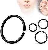 1,2 mm Piercing Ring schwarz