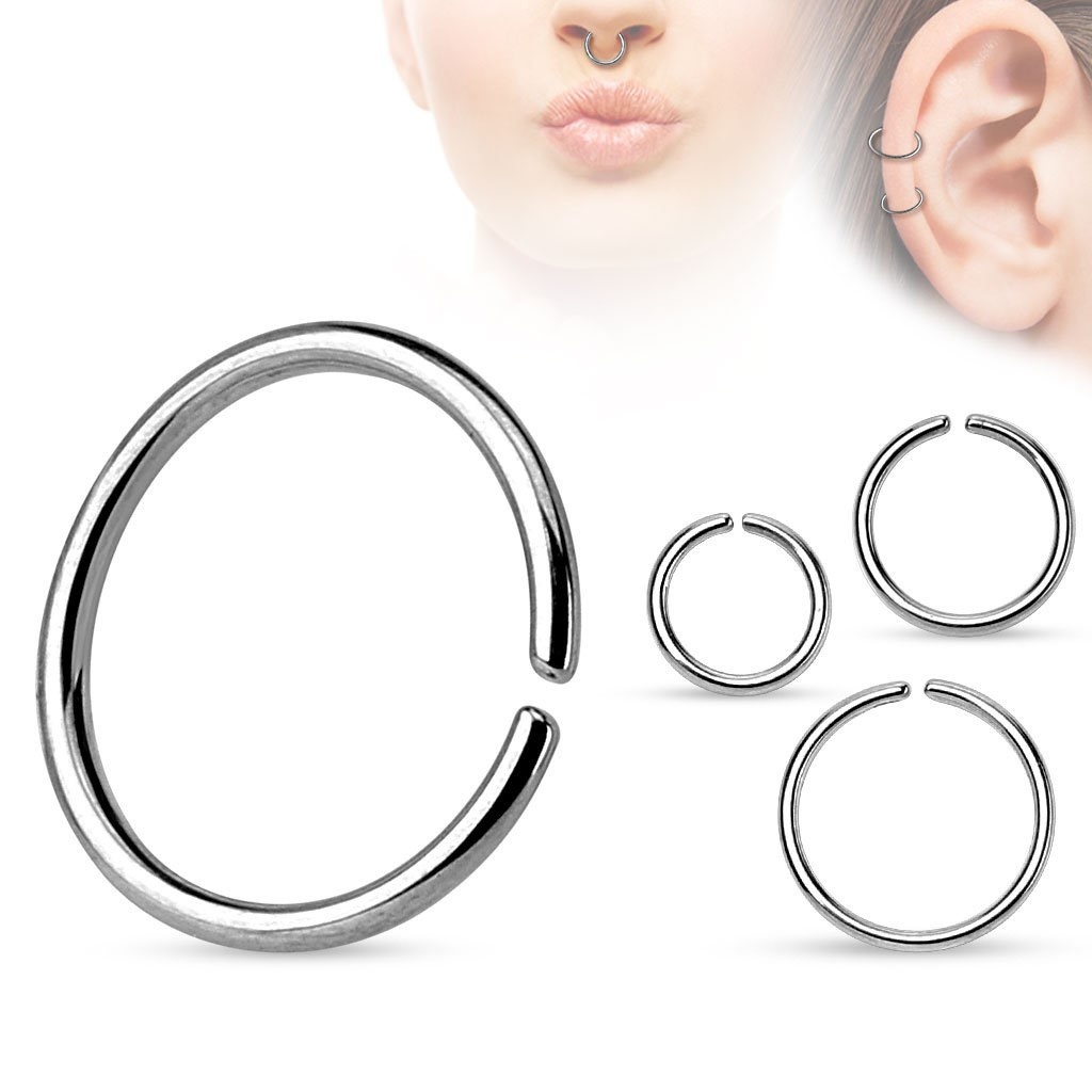 1,2 mm Piercing Biegering aus Chirurgenstahl