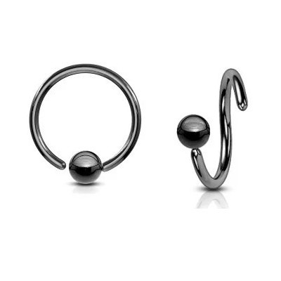 1,2 mm Biegering schwarz mit Kugel