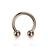 1,2 x 8mm Hufeisen Piercing Ring