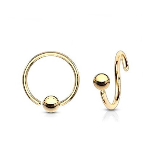 1,2 mm Piercing Ring gold