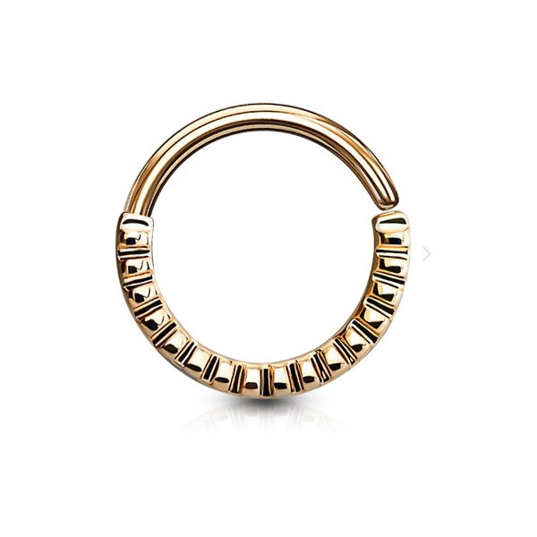 Piercingring rosegold für Helix & Septum
