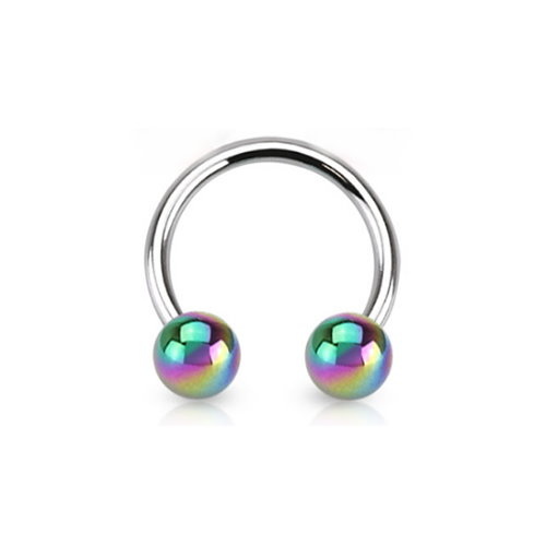 1,2 x 10 mm Circular Barbell Regenbogen