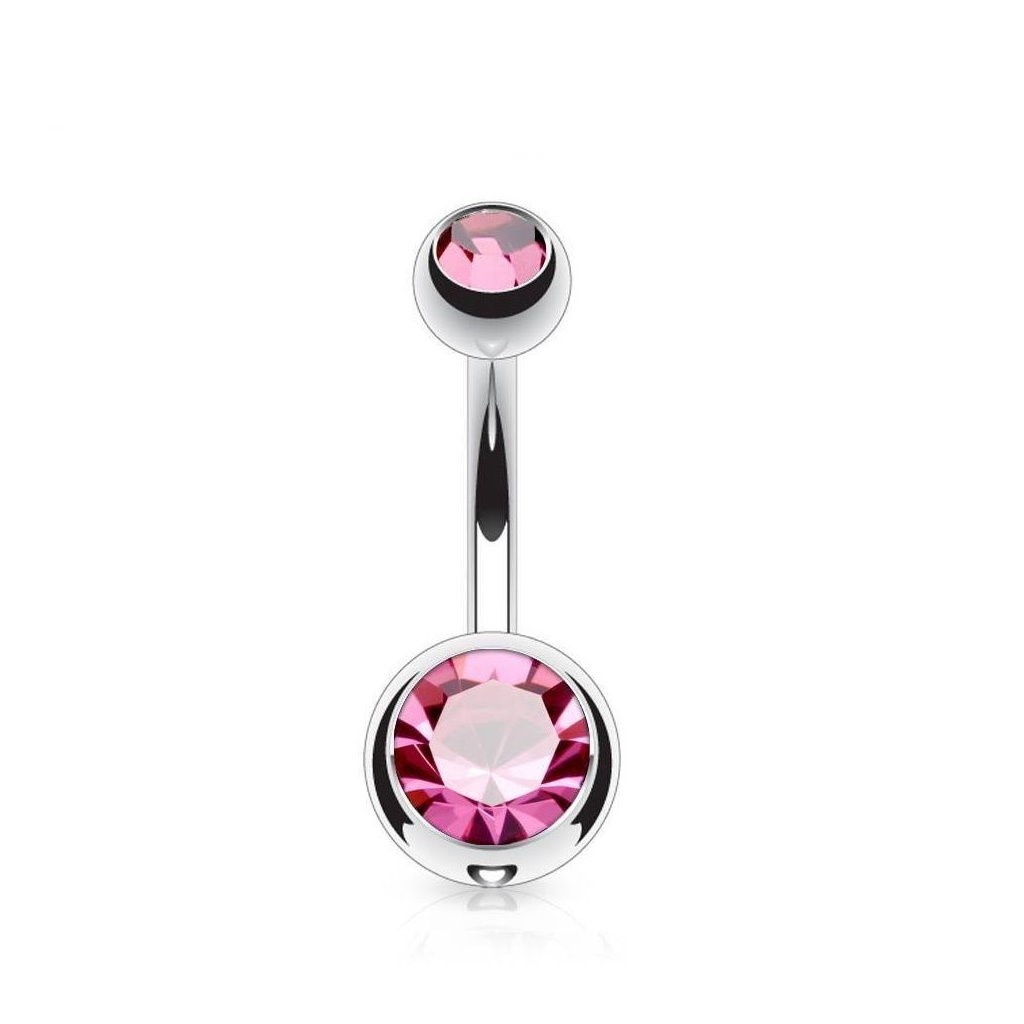 12 mm Bauchnabelpiercing Pink