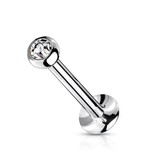 Ashley Piercing Stecker mit 2 mm Stein - Steckverschluss