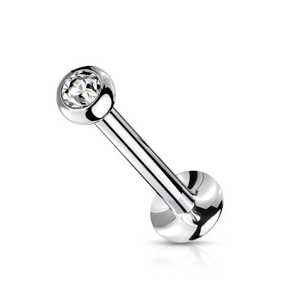 Ashley Piercing Stecker mit 2 mm Stein - Steckverschluss