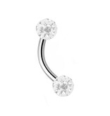 Christina Piercing mit 2 Epoxy Kugeln