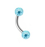 Christina Piercing mit Epoxy-Kugeln – Türkis | 8–18 mm