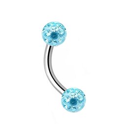 Christina Piercing mit Epoxy-Kugeln – Chirurgenstahl 316L | Türkis | 8–18 mm