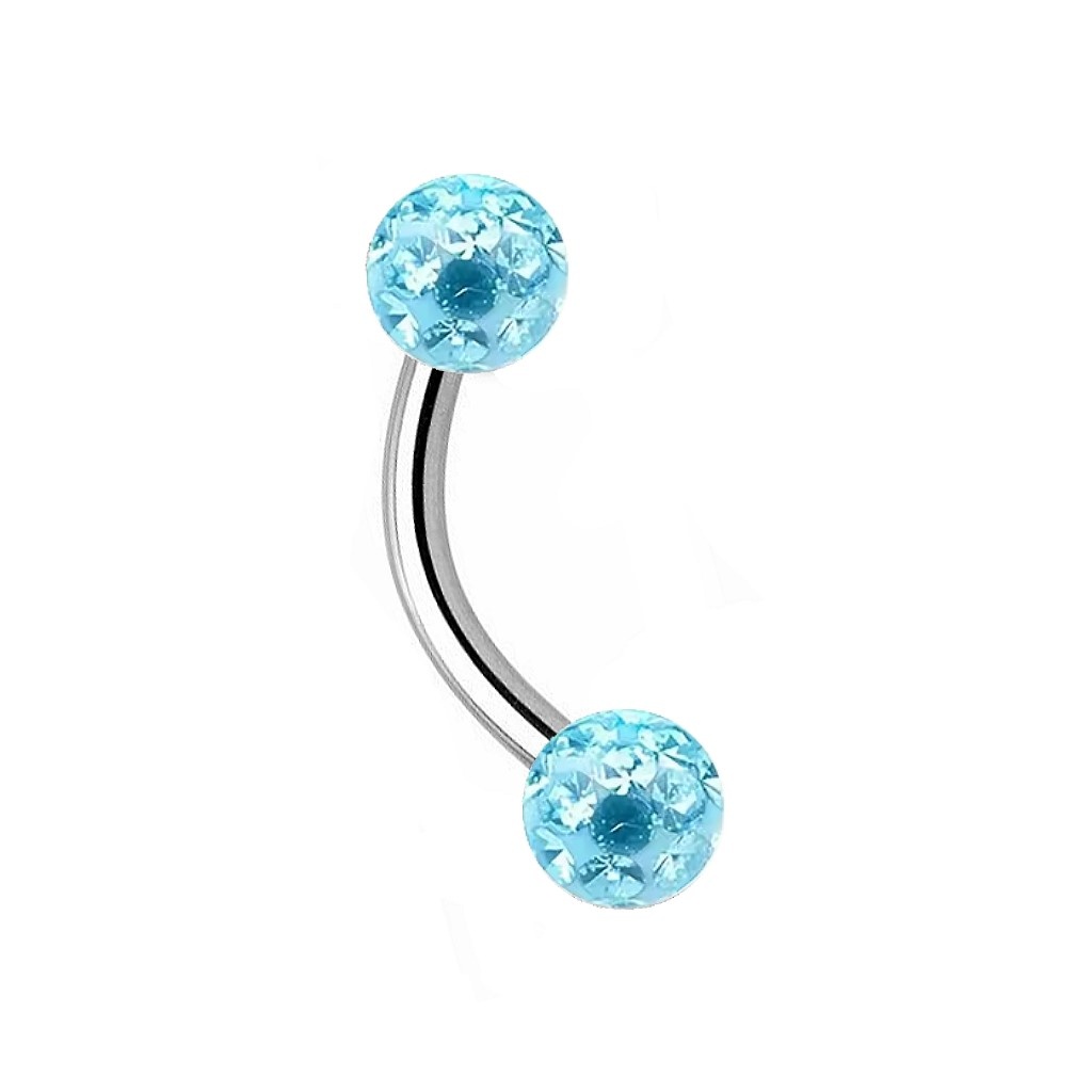 Christina Piercing mit Epoxy-Kugeln – Türkis | 8–18 mm