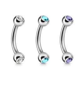 Intim Piercing mit zwei 4 mm Kugeln – Chirurgenstahl 316L | Farben wählbar | 6–18 mm | Ideal für Christina Piercing