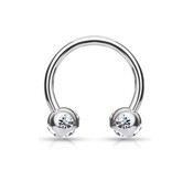 Hufeisenring  Kristall 1,2 x 10mm