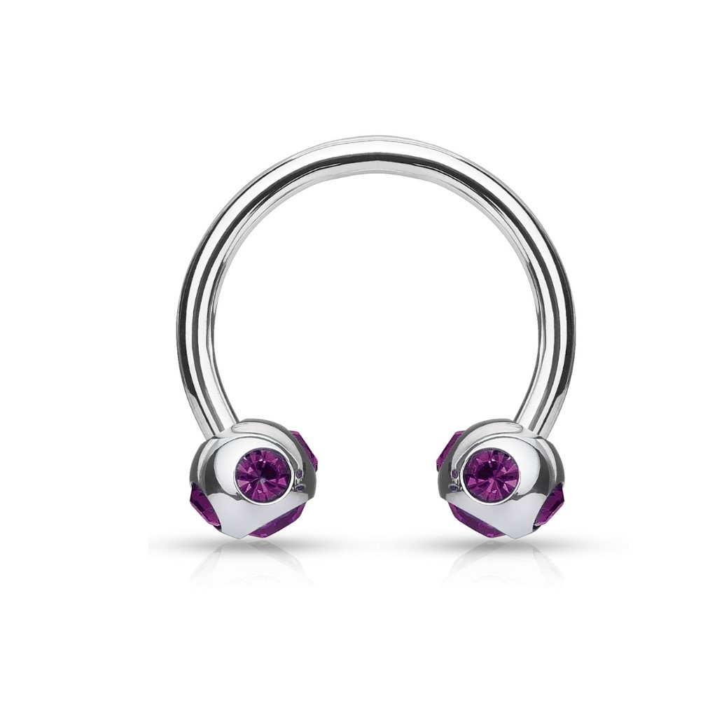 1,2 x 10 Hufeisenring Violett