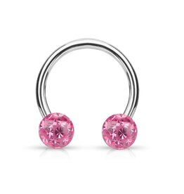 1,2 x 8 | 10 mm Piercing Ring Pink