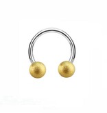 1,2 mm Hufeisenring Frost Effekt goldfärbig