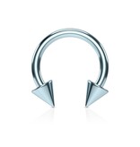 1,2 mm Piercingring eloxiert mit Kegeln
