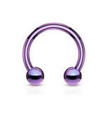 Helix Ohrring Hufeisen pink