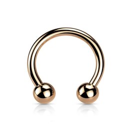 1,2 x 8 | 10 mm Septum Hufeisen rosegold