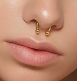 1,2  Hufeisenring Gold für Septum