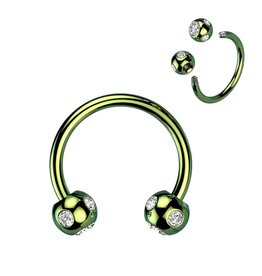 Hufeisenring grün 1,2 mm