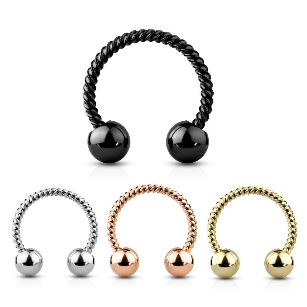 1,6 x 12 mm Circular Barbell gedreht