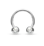 Brustwarzenpiercing Ring mit kristall Zirkonia